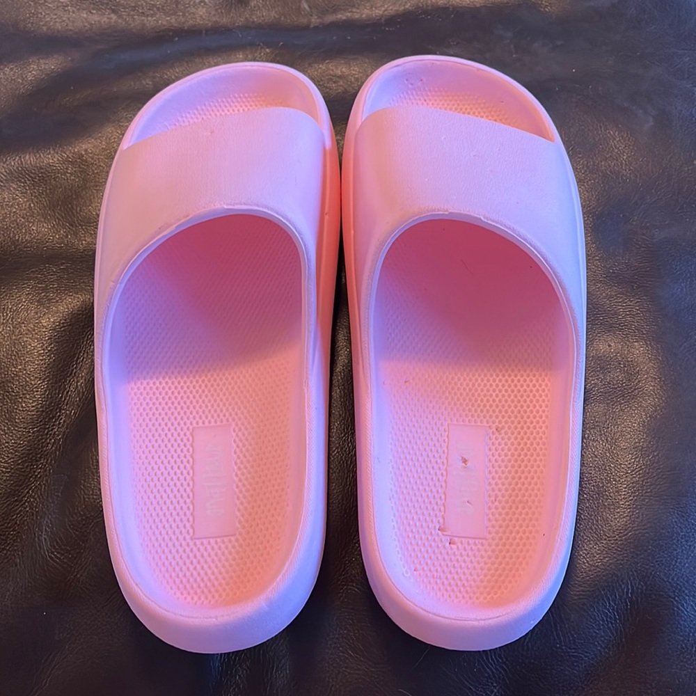 Pink rubber slides